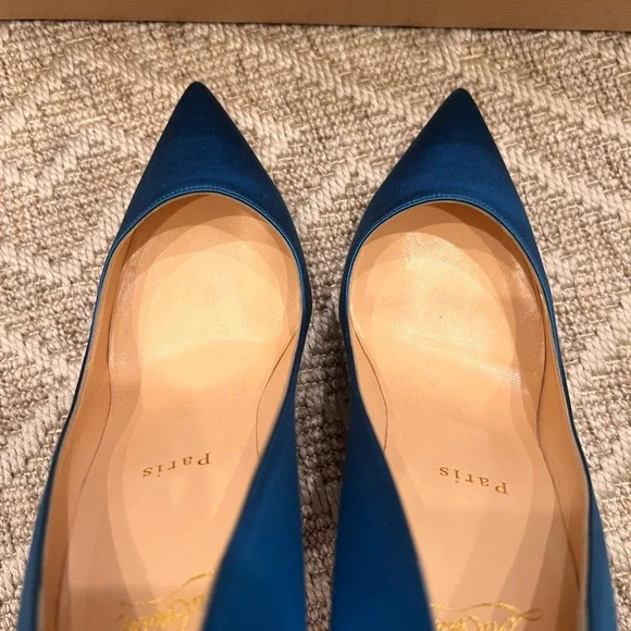 Christian Louboutin Teal Heels - Picture 4 of 5